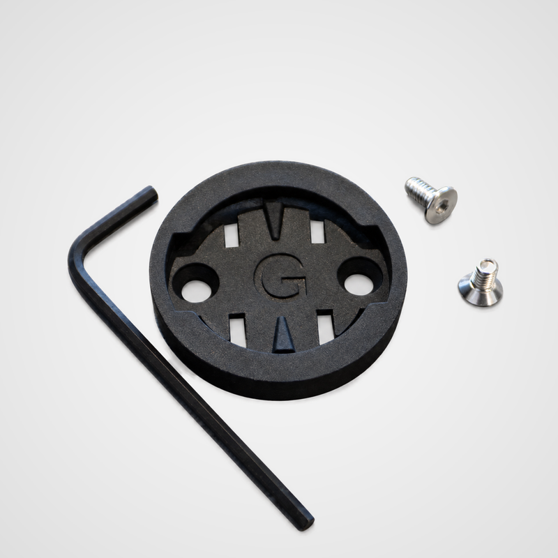 Garmin quarter turn mount insert with two screws and a hex key