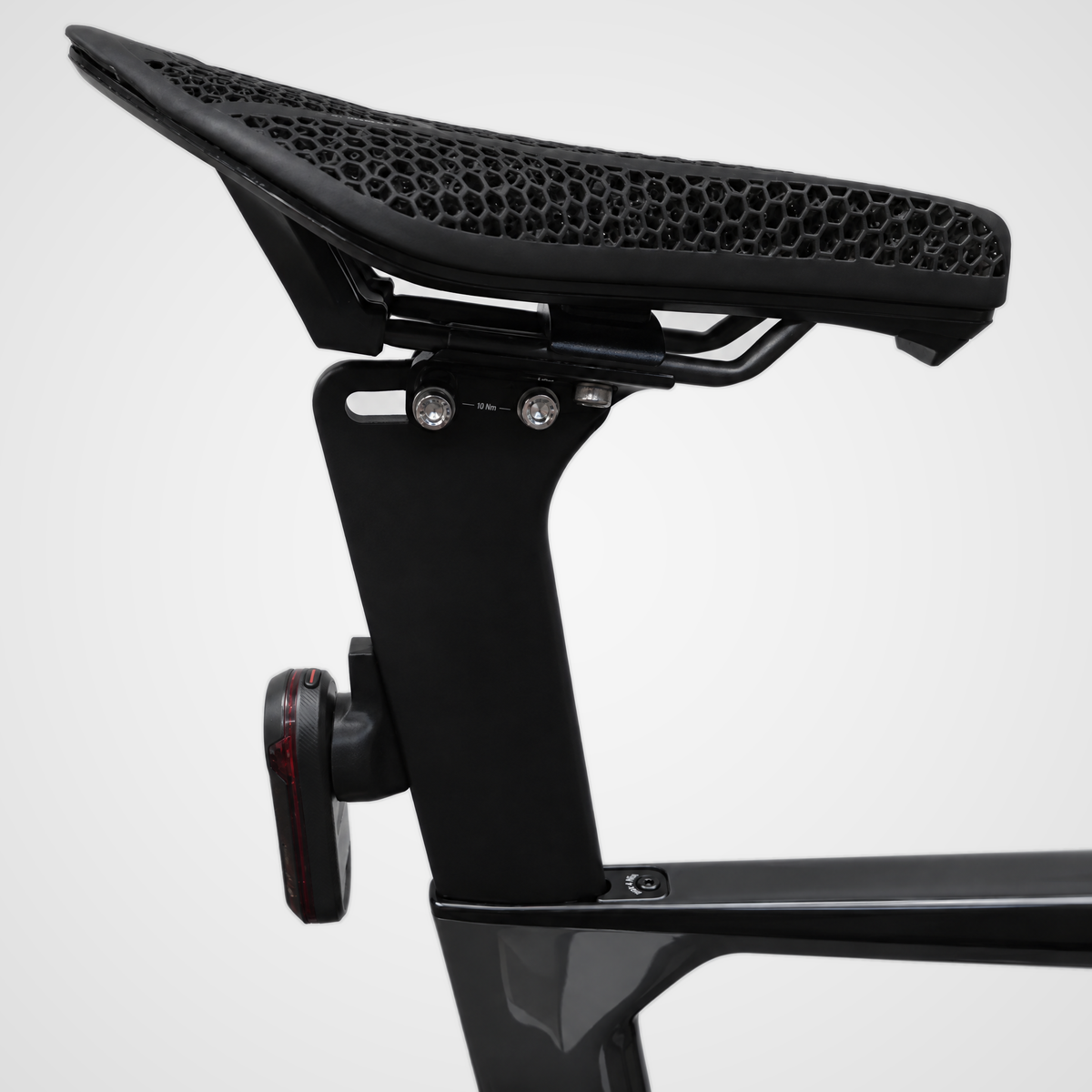 Draaft mount fitted to a Canyon Speedmax seat post with Garmin Varia radar